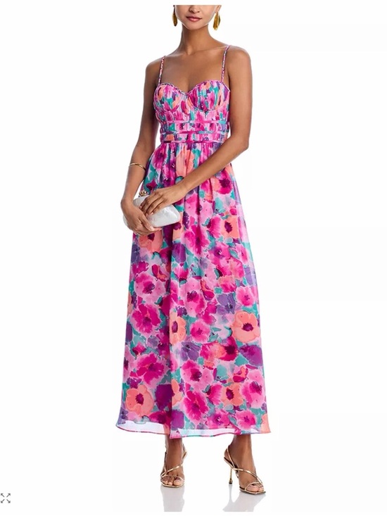 Aqua Dresses & Skirts - AQUA Pink Floral Maxi Dress